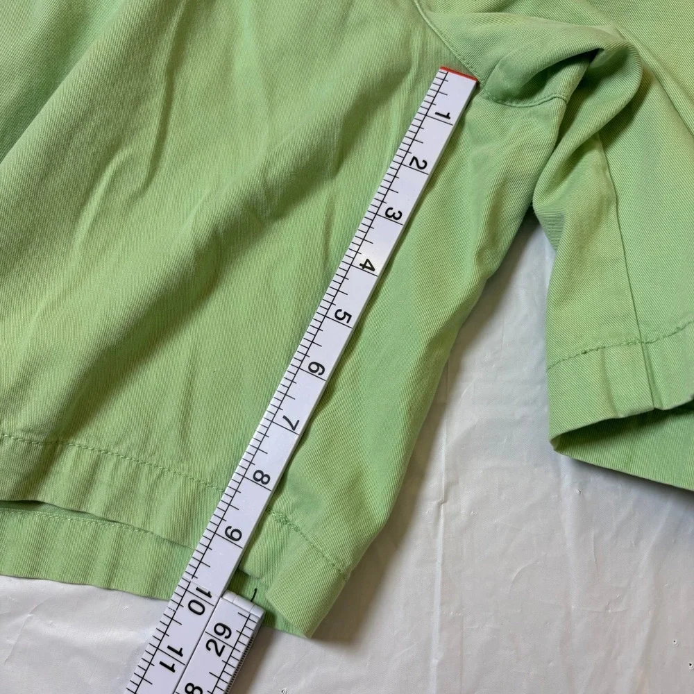 Roundtree & Yorke Mens Relaxed Fit Chino Shorts Light Green 100% Cotton Size 36w